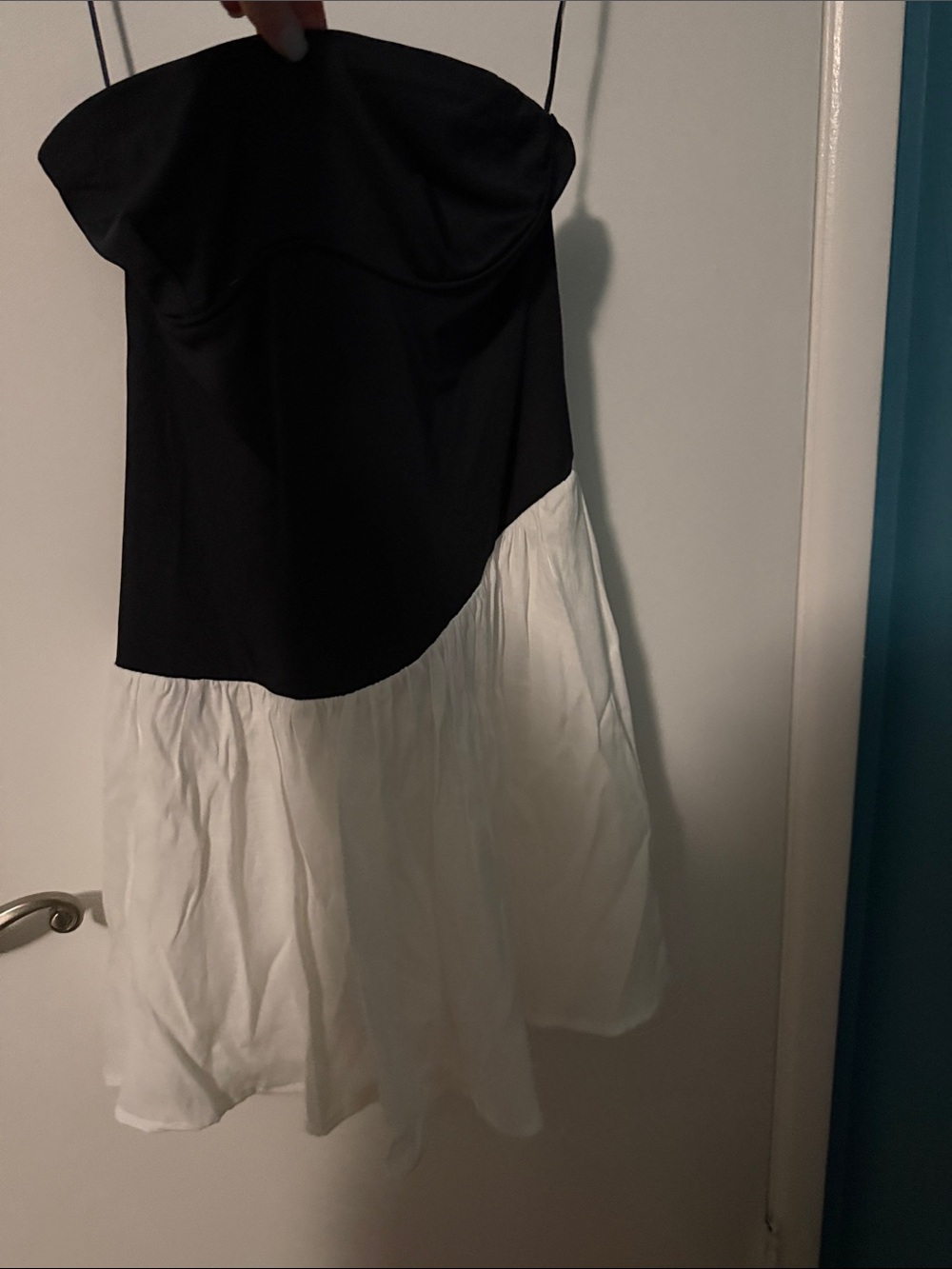 Princess Polly Black and White Strapless Dress
